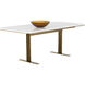 Ambrosia 79 X 35 inch White / Antique Brass Dining Table